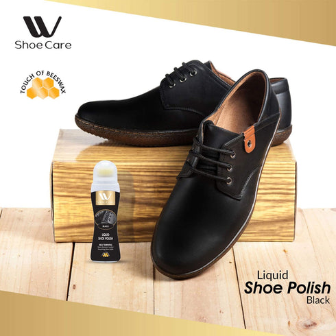 Liquid Shoe Polish Black | 2.53 fl oz | WBM SHOE CARE